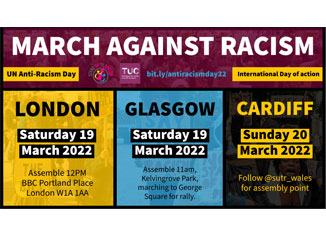 March Against Racism – UN Anti-Racism Day – Saturday 19 March