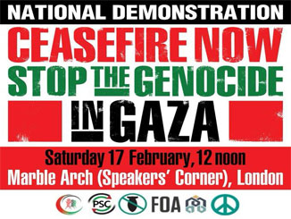 National March for Palestine – Stop the Genocide – 17 February
