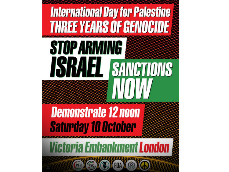 NATIONAL MARCH FOR PALESTINE – 10 October